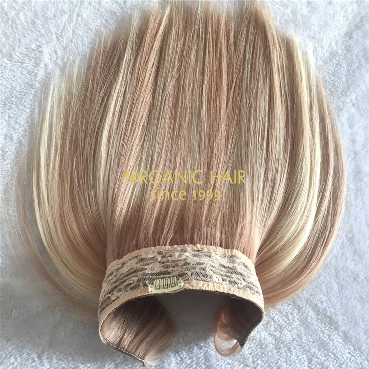 Human high quality full cuticle halo hair extensions X184